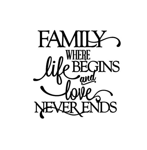If you find these messages, wishes & quotes useful and lovely, kindly share them with your friends on facebook, twitter, and other social media. Family Where Life Begins and Love Never Ends Quote Decal | Etsy