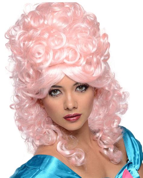 Rokoko Perücke Pink Für Fasching And Karneval Horror Halloween Fancy Dress Adult