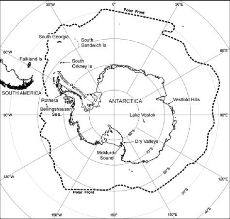 Map Of Antarctica And The Southern Ocean Download Scientific Diagram
