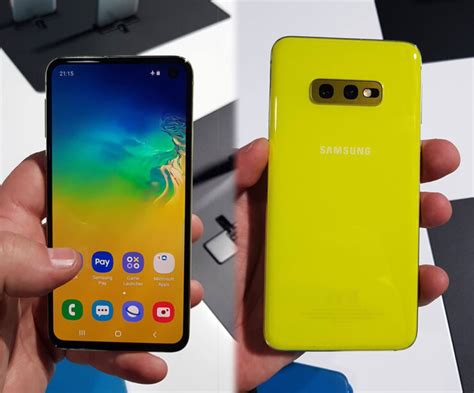 Hands On With The Galaxy S10e See What The Canary Yellow Model Looks