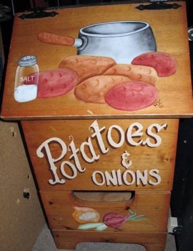 Potatoonion Bin All Uniquely Handcrafted And Prof Tole Painted