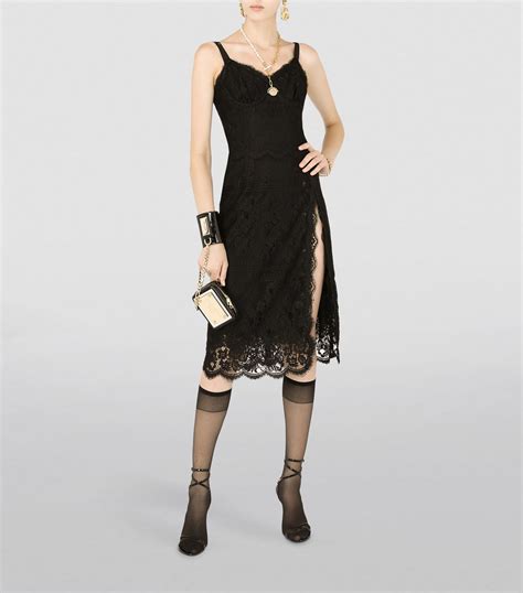 Womens Dolce And Gabbana Multi Lace Midi Dress Harrods Uk
