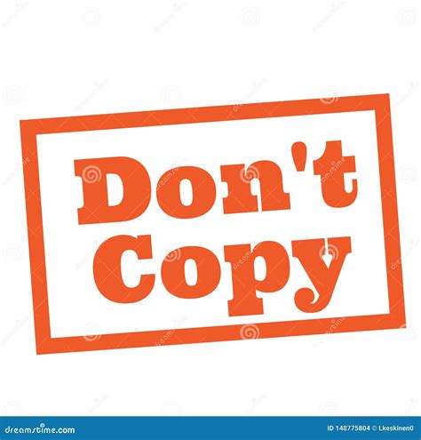 Do Not Copy Stamp On White Stock Vector Illustration Of Meaning