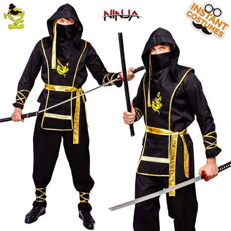 Hot Sale Adult Mens Ninja Costume Cosplay Halloween Party Masquerade