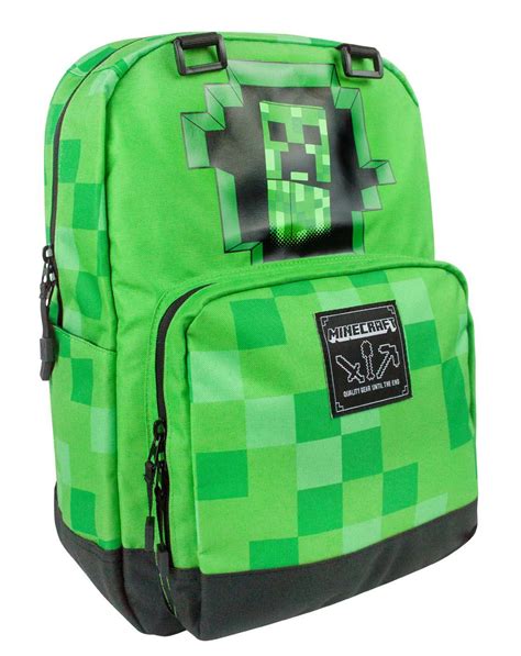 Minecraft Backpack Rucksack Large School Bag (Creeper Inside, Sword