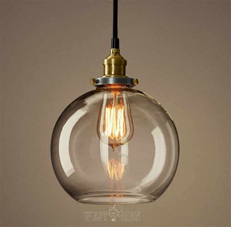 Clear Glass Globe Pendan Light Modern Kitchen Pendant Lighting Ul