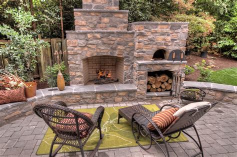 Outdoor Fireplace With Pizza Oven Plans Outdoor