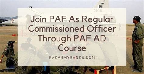 Join Paf As Regular Commissioned Officer Through Air Defence Course