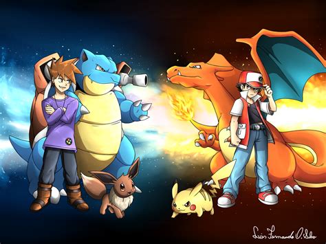 Red X Blue Pokémon Wallpapers Wallpaper Cave