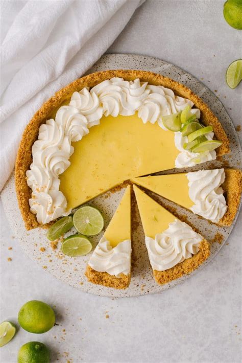 Key Lime Pie With Homemade Graham Cracker Crust Baked Bree