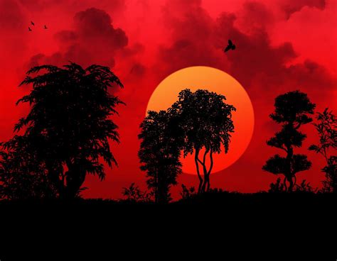 Red Sunset By Septle2 On Deviantart