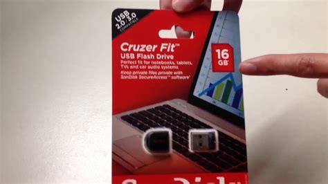 Sandisk Cruzer Fit 16gb Usb Flash Drive Unboxing Youtube