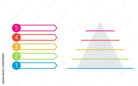 Blank 5 Level Pyramid Template Clipart Image Stock Vector Adobe Stock