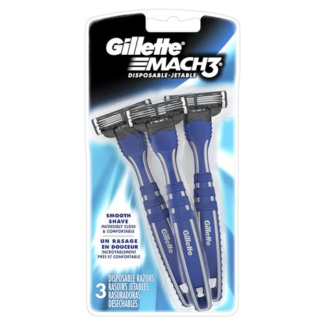 gillette mach3 men s disposable razor 3 count pack of 2 mens razors blades