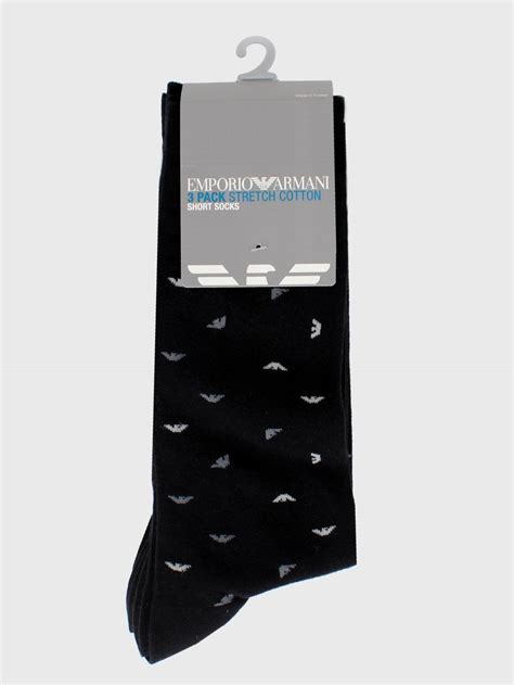 emporio armani 2 pack socks set in black northern threads