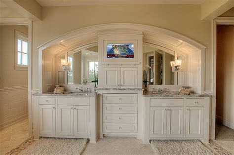 A double sink bathroom vanity can be an excellent investment that makes sharing a bathroom with a significant other or your kids easier. Custom Cabinets - Traditional - Bathroom Vanities And Sink ...