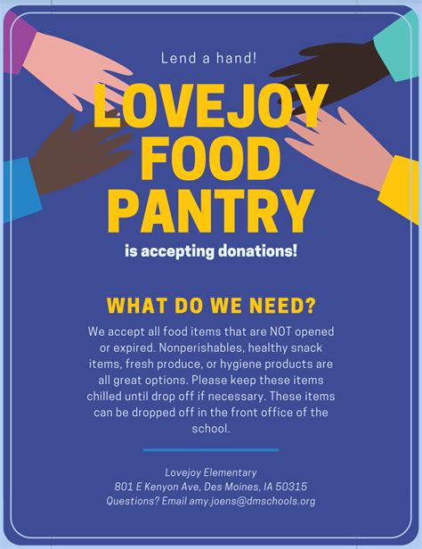 Food Pantry Donations Lovejoy Elementary School