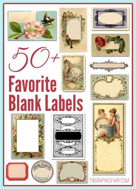 50 Best Blank Labels Vintage The Graphics Fairy