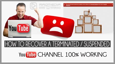 How To Recover A Terminated Suspended Youtube Channel Youtube