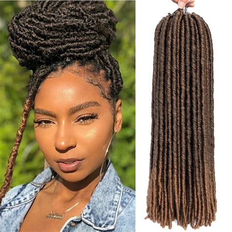 Buy 6 Packslot Dreadlocks Crochet Braids Soft Faux Locs Crochet Hair