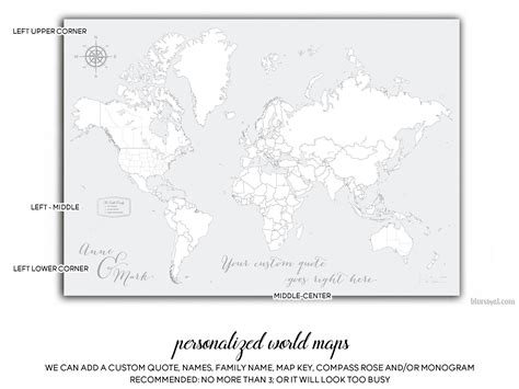 Custom World Map With Us State Capitals Cities States And Countries