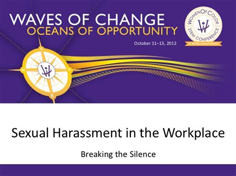 Sexual Harassment In The Workplace Breaking The Silence