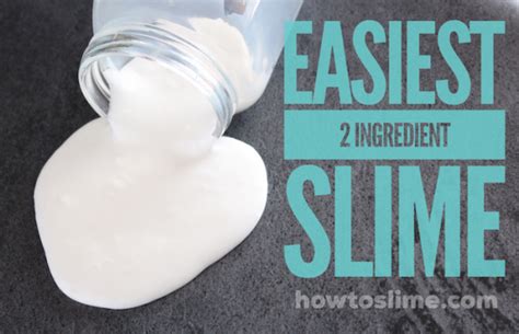 How To Make Basic Slime The Easiest 2 Ingredient Slime Recipe How To