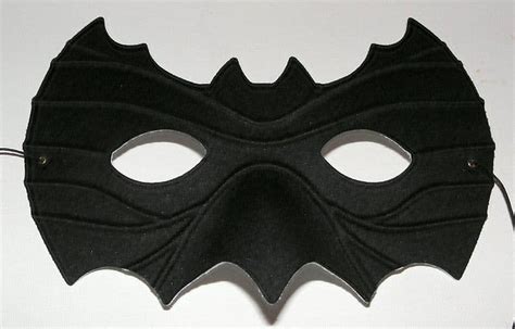 Shaped Black Bat Mask
