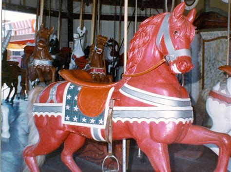 1890s Looff Carousel Horses Salisbury Beach Ma 1977032