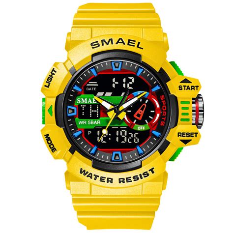 Smael Fashion Men Sport Watch Shockproof Red Watches Digital Quartz Wristwatch Ebay
