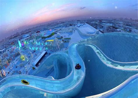 The Huge Ice Slides In Harbin Ice Festival Winter Fun Winter Snow