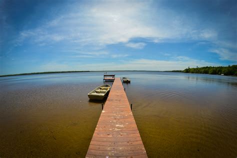 A Dock On Paradise Lake Carp Lake Michigan Michigan Lake Paradise