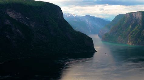 Beautiful Nature Norway Natural Landscape Sognefjord Or Sognefjorden Norway Flam Stock Video