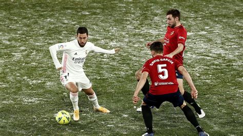 Saturday at 3pm et / noon pt on bein sports. El Real Madrid empata ante Osasuna bajo la nieve