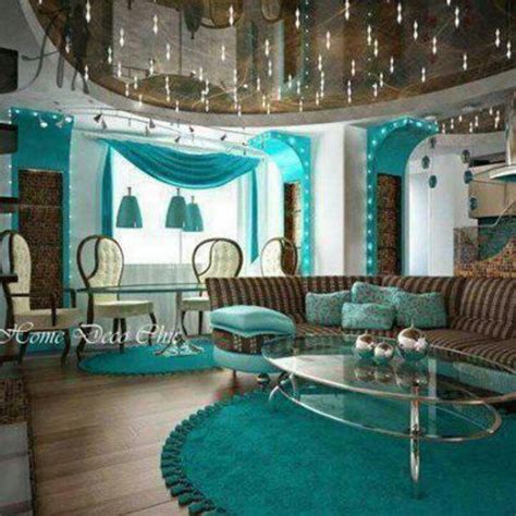 Teal And Brown Living Room Decor Modern House