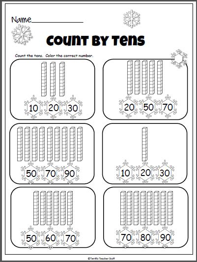 Counting By Tens Printable Worksheets Eugene Glovers Kindergarten