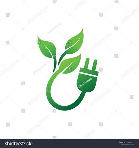 Save Energy Symbol Electricity Plug Royalty Free Stock Vector