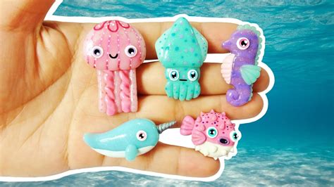 Sea Creatures Polymer Clay Tutorial Youtube