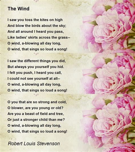 The Wind The Wind Poem By Robert Louis Stevenson
