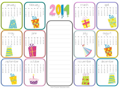 8 Best Images Of Yearly Birthday Calendar Free Printable Printable