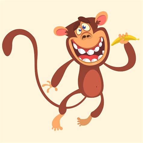 Premium Vector Cartoon Funny Monkey Illustration