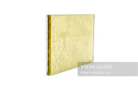 Golden Classical Pattern Laminated Glass Vsom Glass
