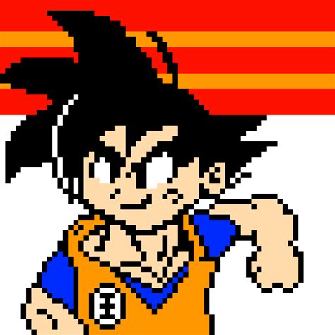 Pixilart 8 Bit Goku By Rafastudios2023