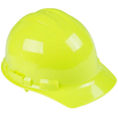 Duo Safety Hi Vis Green Cap Style Hard Hat With 6 Point Ratchet Suspension
