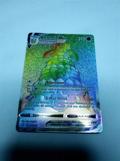 Mavin Alcremie Vmax Rainbow Rare Holographic Pokemon Card