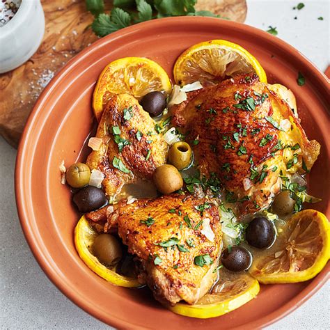 Chicken And Preserved Lemon Tagine With Olives Recipe Sur La Table