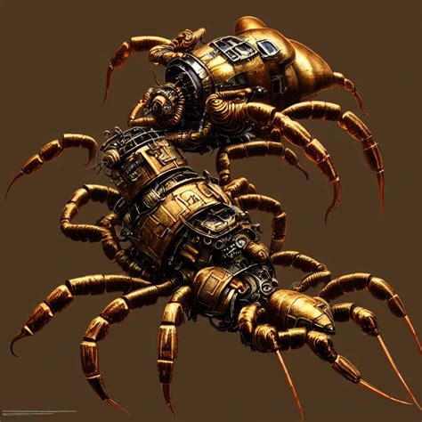 Steampunk Robot Scorpion 3 D Model Unreal Engine Stable Diffusion