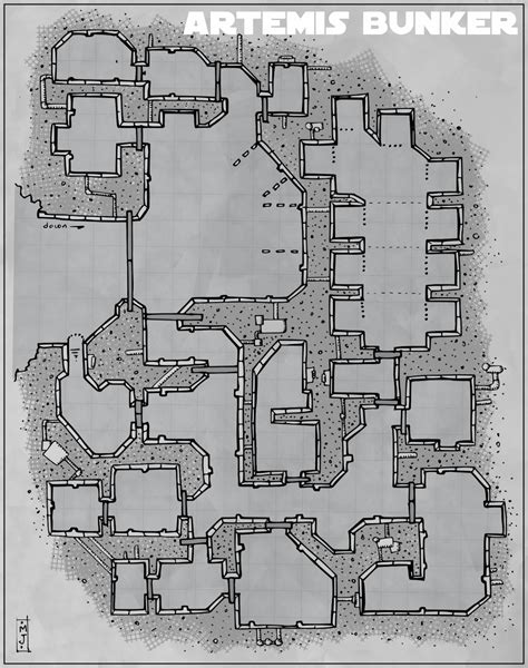 Bunker Dungeon Maps Isometric Map Map
