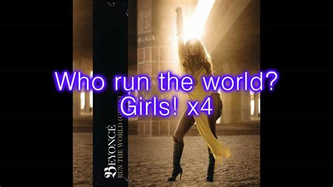 Beyoncé Run The World Girls Lyrics On Screen Youtube