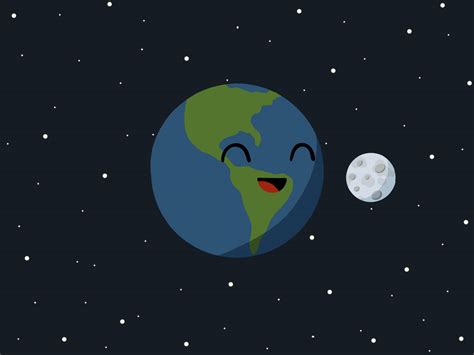 Earth And Moon Animation